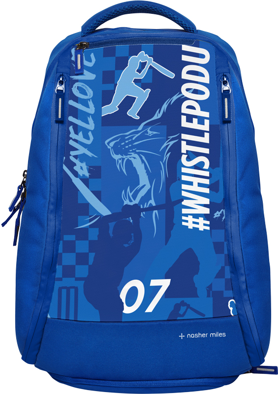 CSK Cricket Blue Backpack