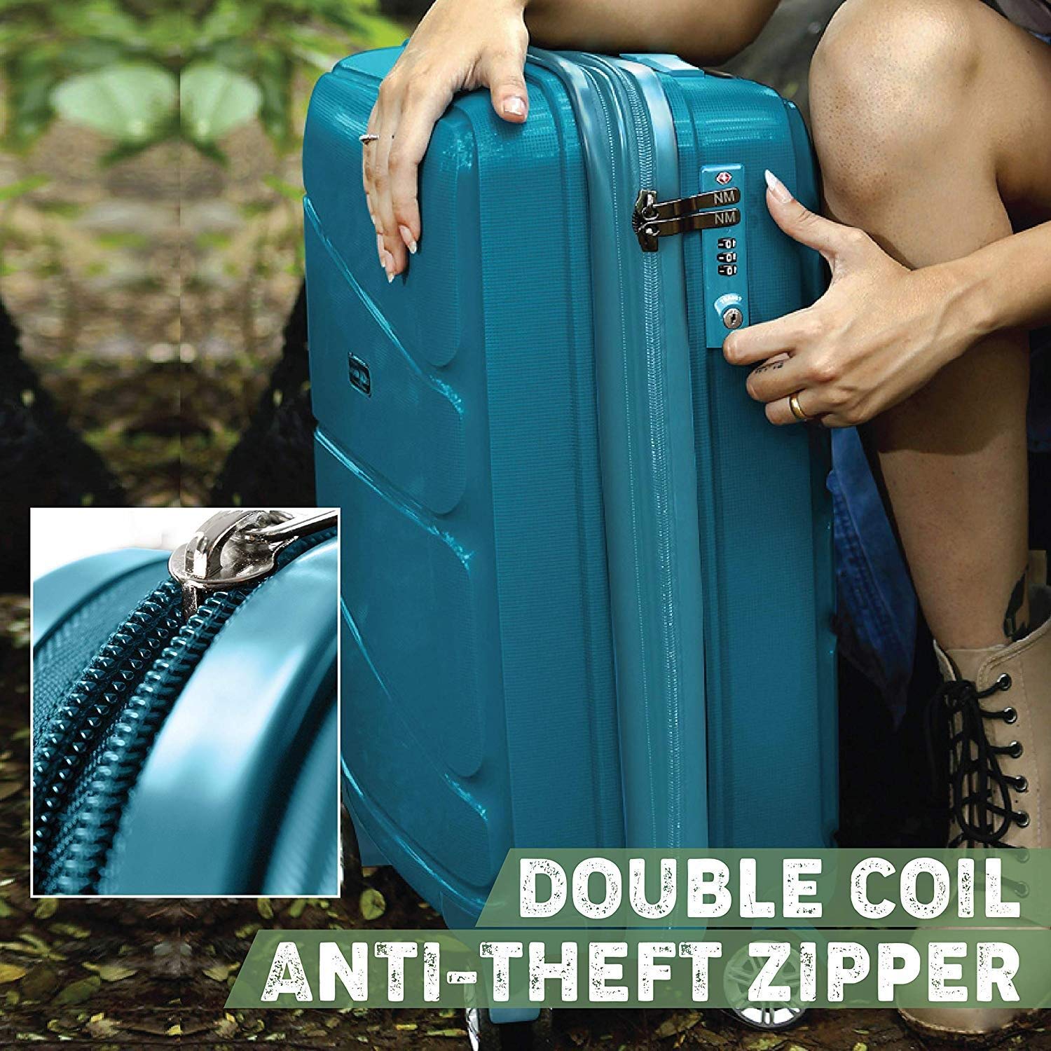 Safari Flo Secure 4 Wheels Double Zipper Hard Side Trolley Bag 77 Gun Metal   Amazonin Fashion