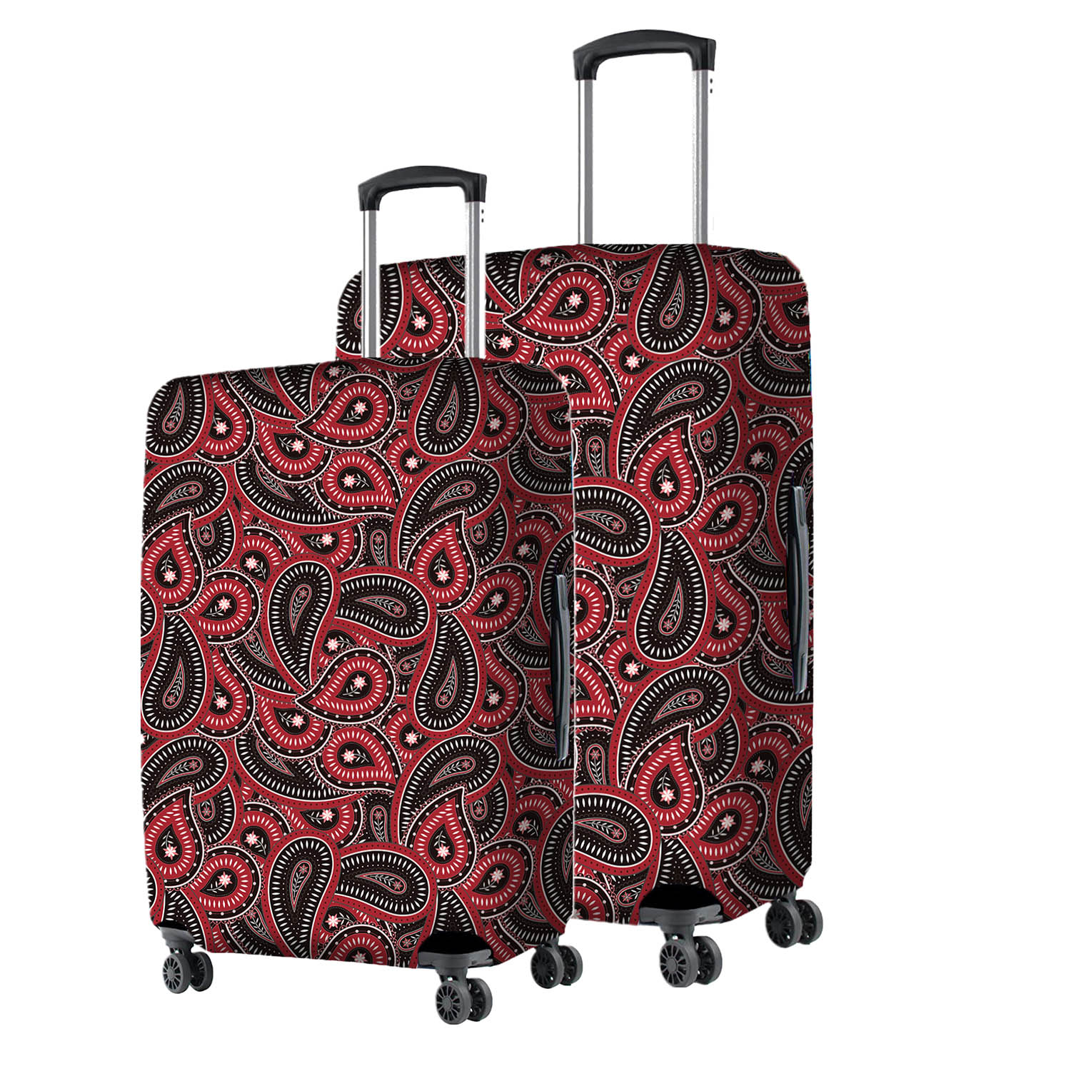 Luggage Cover Maroon Paisley Design