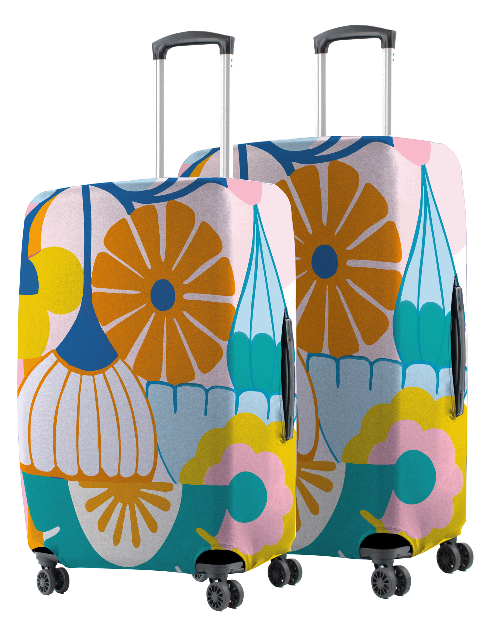 Luggage Cover Pink Beach Design